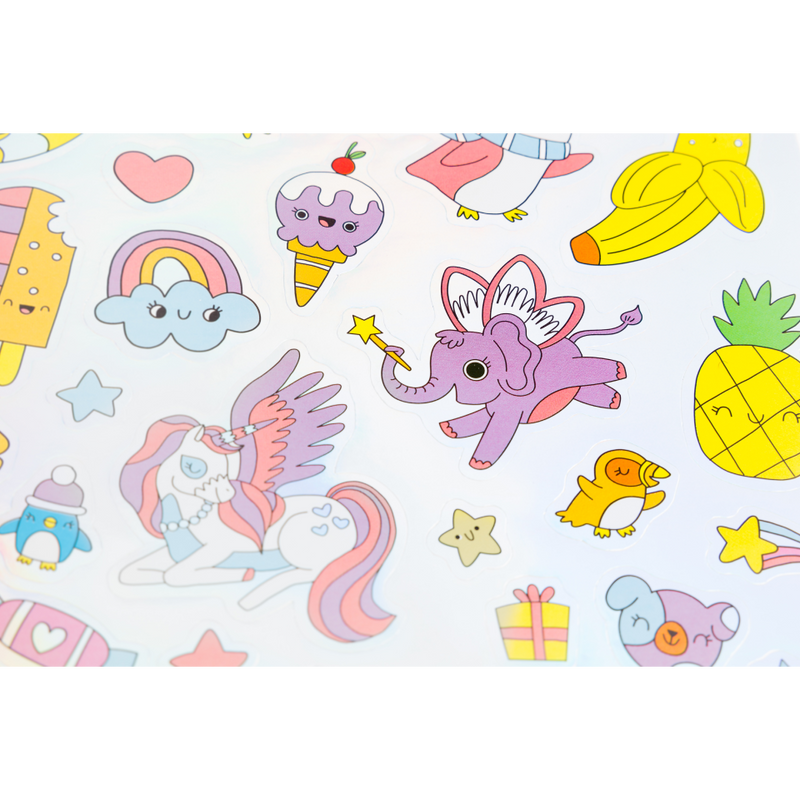 Kaleidoscope Colouring and Sticker Book: Too Cute Magical World