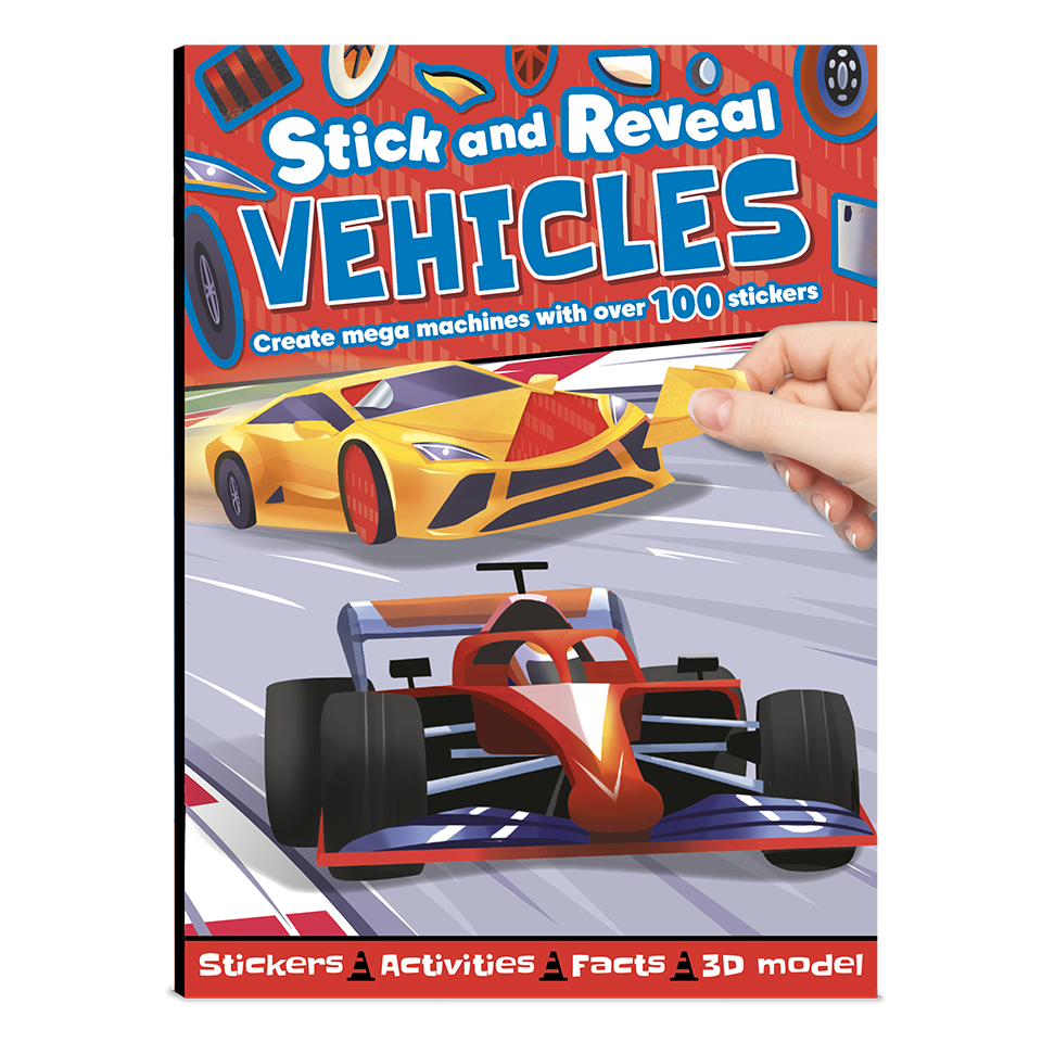 Stick and Reveal Activity Book Vehicles CuriousUniverse
