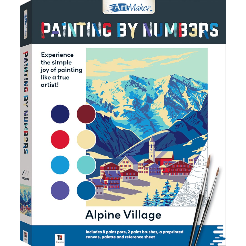 Art Maker Painting by Numbers Alpine Village CuriousUniverse