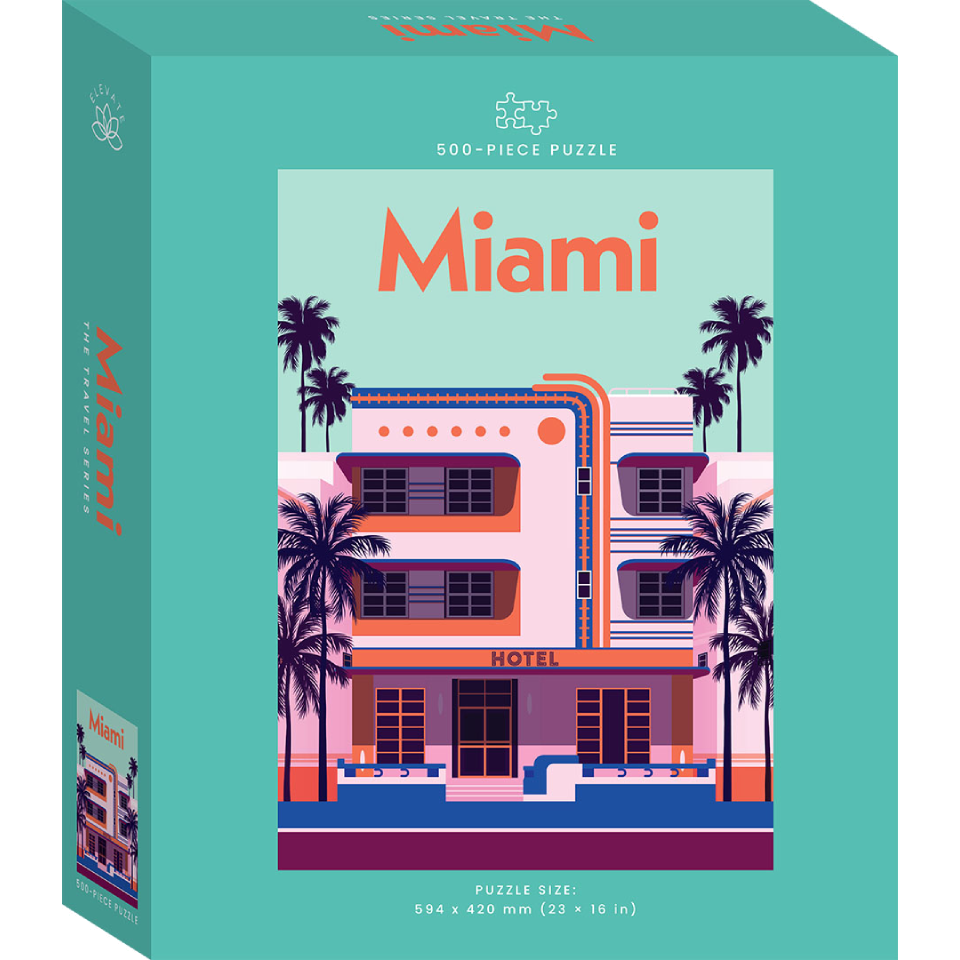 Elevate Travel 500-Piece Jigsaw: Miami – CuriousUniverse