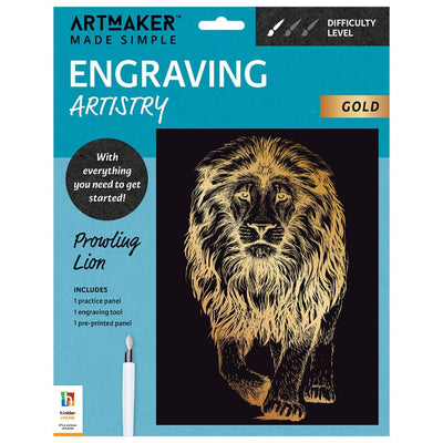 Art Maker Made Simple Engraving Artistry: Prowling Lion