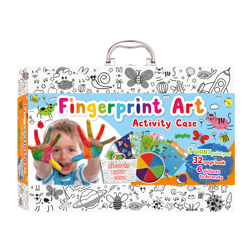 ColourIn Carry Case Fingerprint Art Activity Case CuriousUniverse