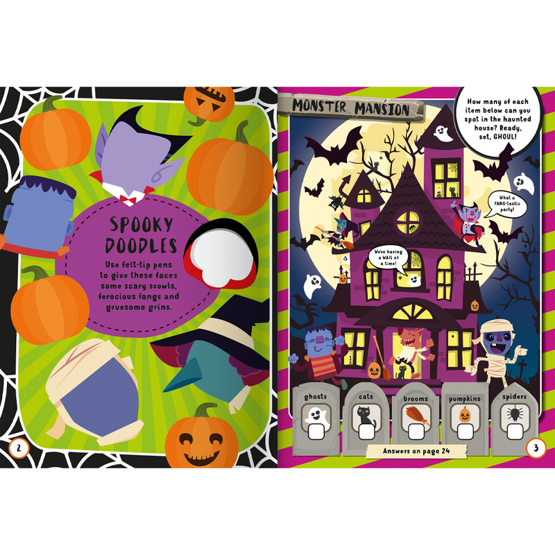 Spooky Neon Sticker Activity Book