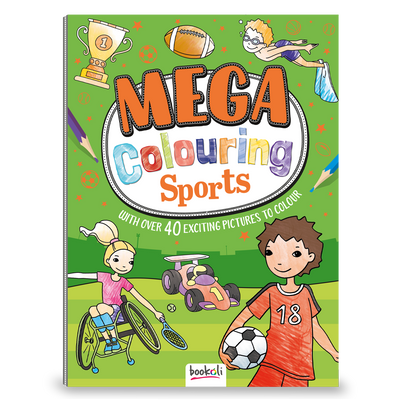 Mega Colouring 48 Page Colouring Book: Sports