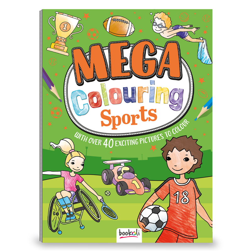 Mega Colouring 48 Page Colouring Book: Sports