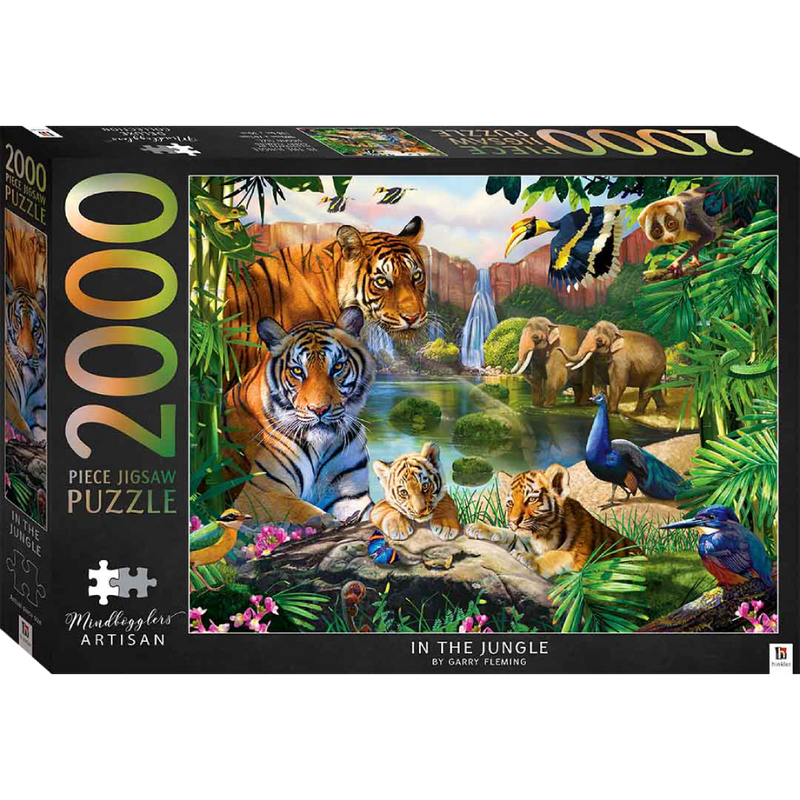 Mindbogglers Artisan 2000-Piece Jigsaw: In the Jungle by Garry Fleming