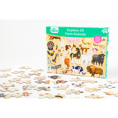 Junior Jigsaw Explore 24 Puzzle: Farm Animals