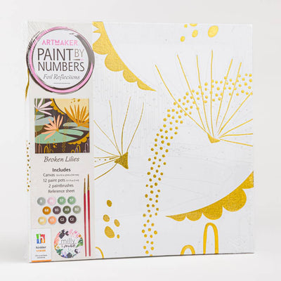 ArtMaker Paint by Numbers Canvas: Broken Lillies