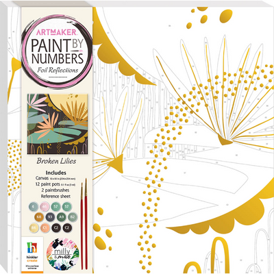 ArtMaker Paint by Numbers Canvas: Broken Lillies