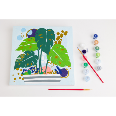 ArtMaker Paint by Numbers Canvas: Morning Monstera