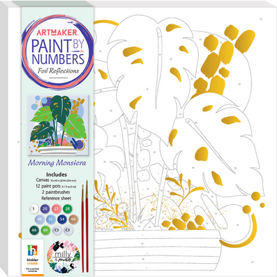 ArtMaker Paint by Numbers Canvas: Morning Monstera
