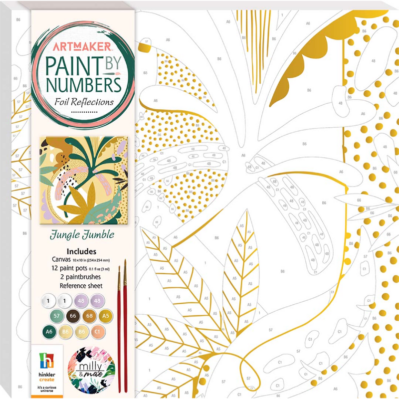 ArtMaker Paint by Numbers Canvas: Jungle Jumble