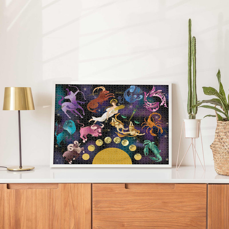 Mindbogglers Gold 1500-Piece Jigsaw: Zodiac Signs