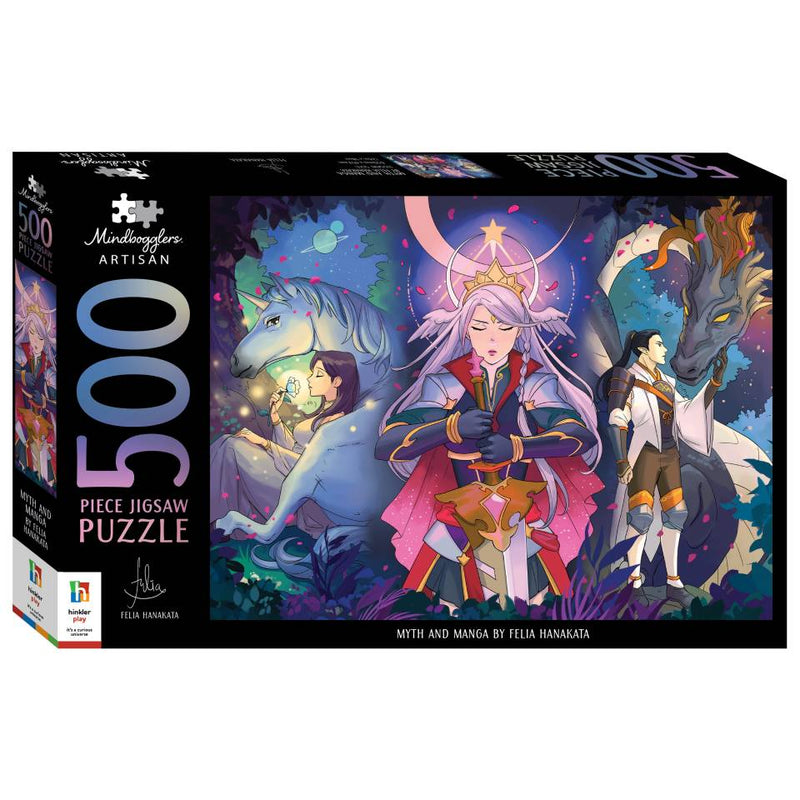 Mindbogglers Artisan 500-Piece Jigsaw: Myth and Manga by Felia Hanakata
