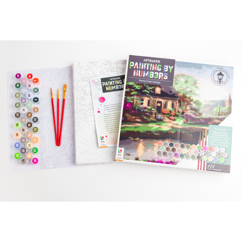 ArtMaker Painting by Numbers Kit: Stoney Creek Cottage from Thomas Kinkade Studios