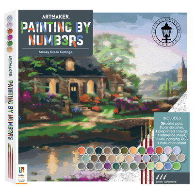 ArtMaker Painting by Numbers Kit: Stoney Creek Cottage from Thomas Kinkade Studios