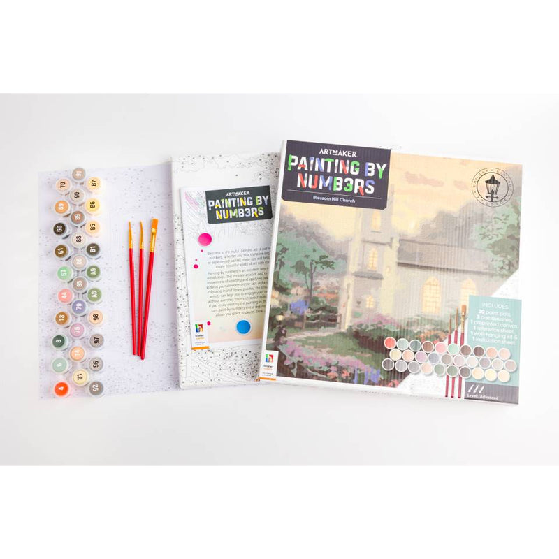 ArtMaker Painting by Numbers Kit: Blossom Hill Church from Thomas Kinkade Studios