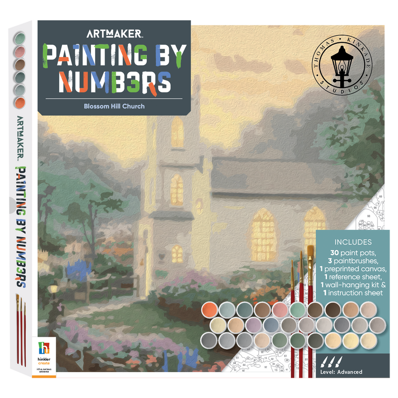 ArtMaker Painting by Numbers Kit: Blossom Hill Church from Thomas Kinkade Studios