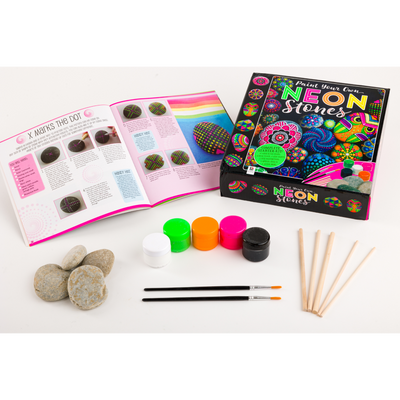 Paint Your Own Neon Stones Rock Painting Gift Box