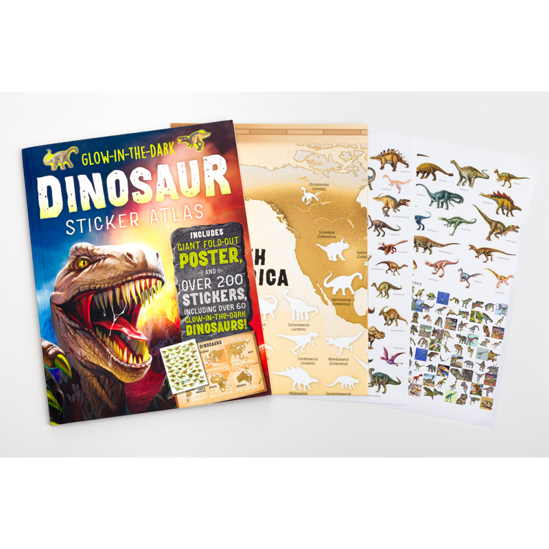 Glow-in-the-Dark Dinosaur Sticker Atlas
