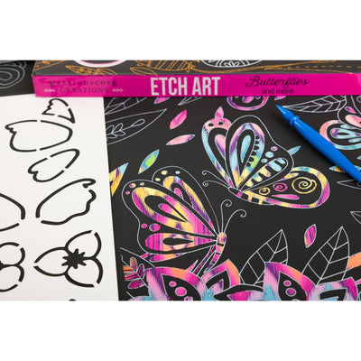 Kaleidoscope Etch Art Creations: Butterflies & More