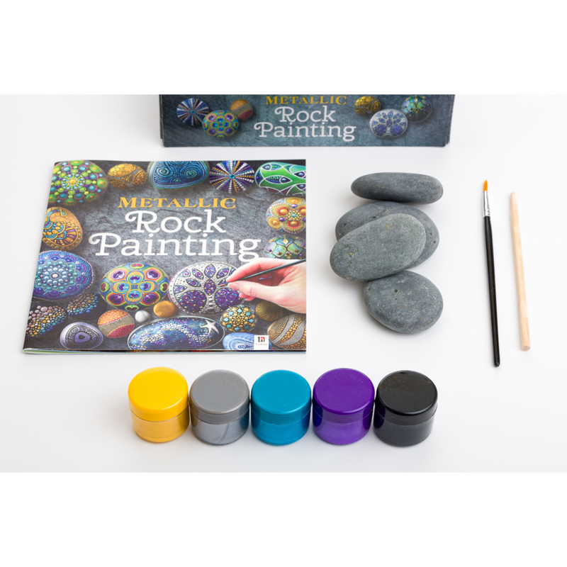 Metallic Rock Painting Gift Box