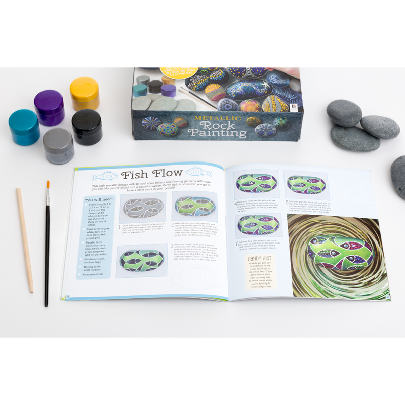 Metallic Rock Painting Gift Box