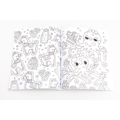 Kaleidoscope Colouring and Sticker Book: Too Cute Magical World