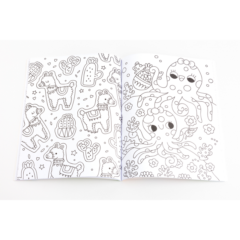 Kaleidoscope Colouring and Sticker Book: Too Cute Magical World