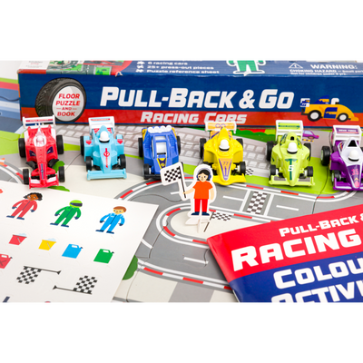 Pull-Back-And-Go Jigsaw: Racing Cars
