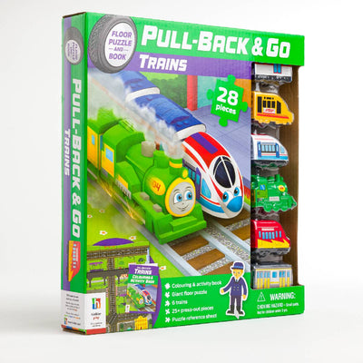 Pull-Back-And-Go Jigsaw: Trains
