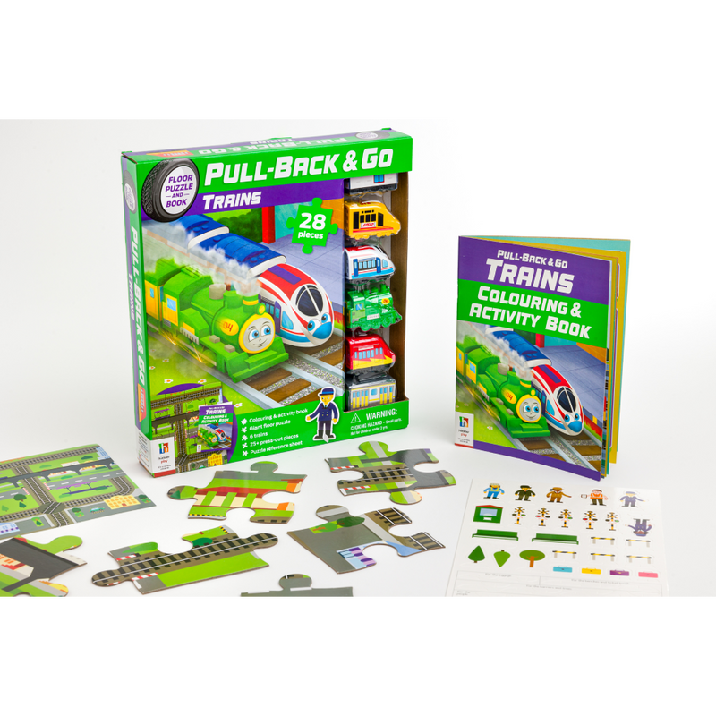 Pull-Back-And-Go Jigsaw: Trains