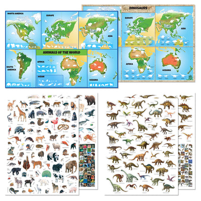 Curious Universe My Amazing Sticker Atlas of Dinosaurs & Animals