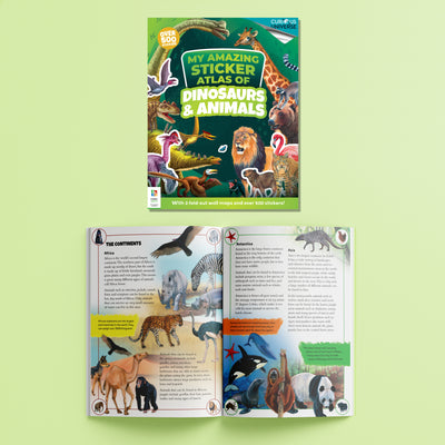 Curious Universe My Amazing Sticker Atlas of Dinosaurs & Animals