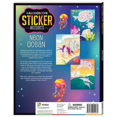 Kaleidoscope Sticker Mosaics: Neon Ocean
