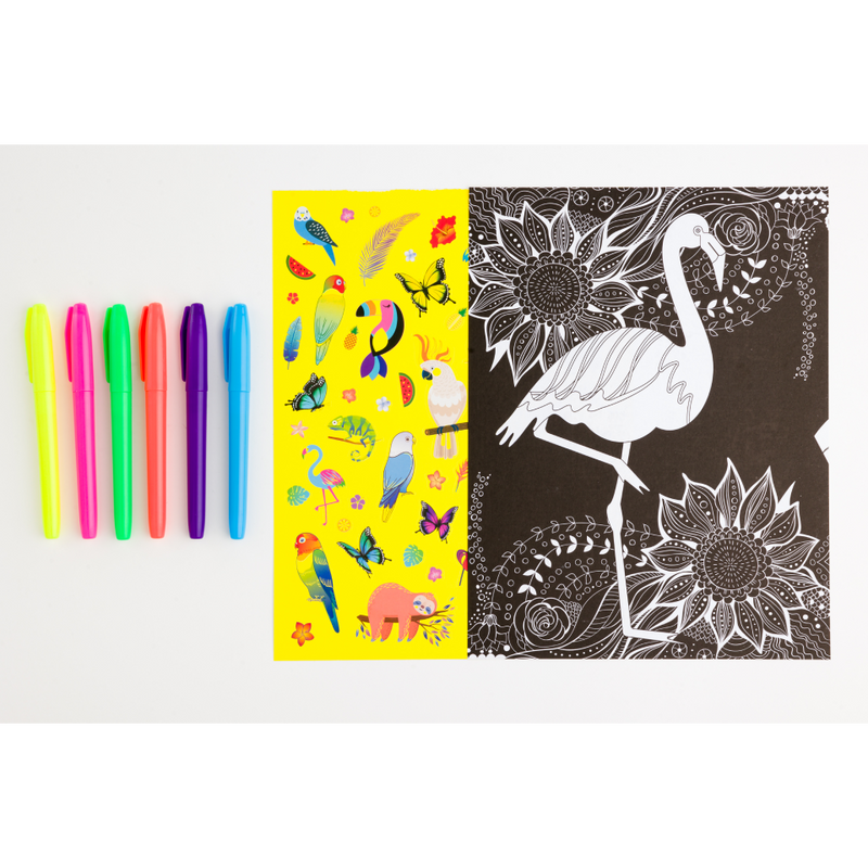Kaleidoscope Colouring Kit: Neon Jungle