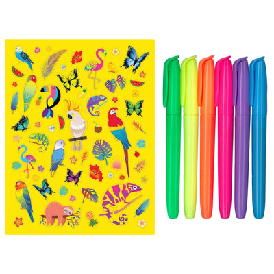 Kaleidoscope Colouring Kit: Neon Jungle