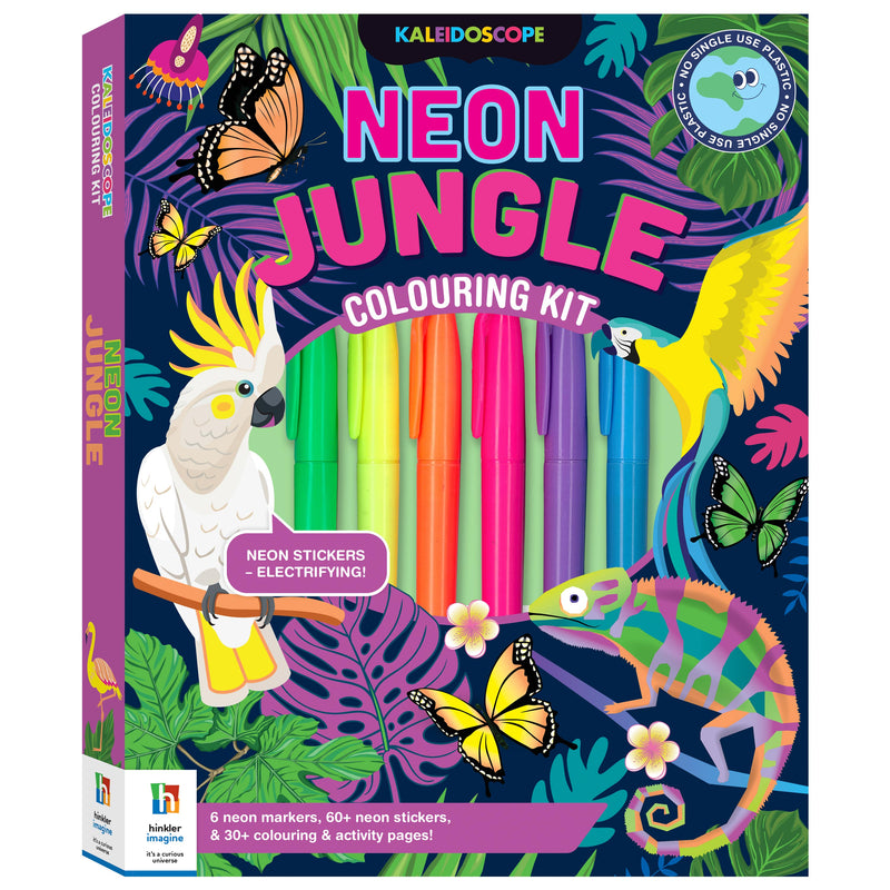 Kaleidoscope Colouring Kit: Neon Jungle