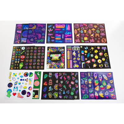 Kaleidoscope Sticker Bomb: Electric Neon
