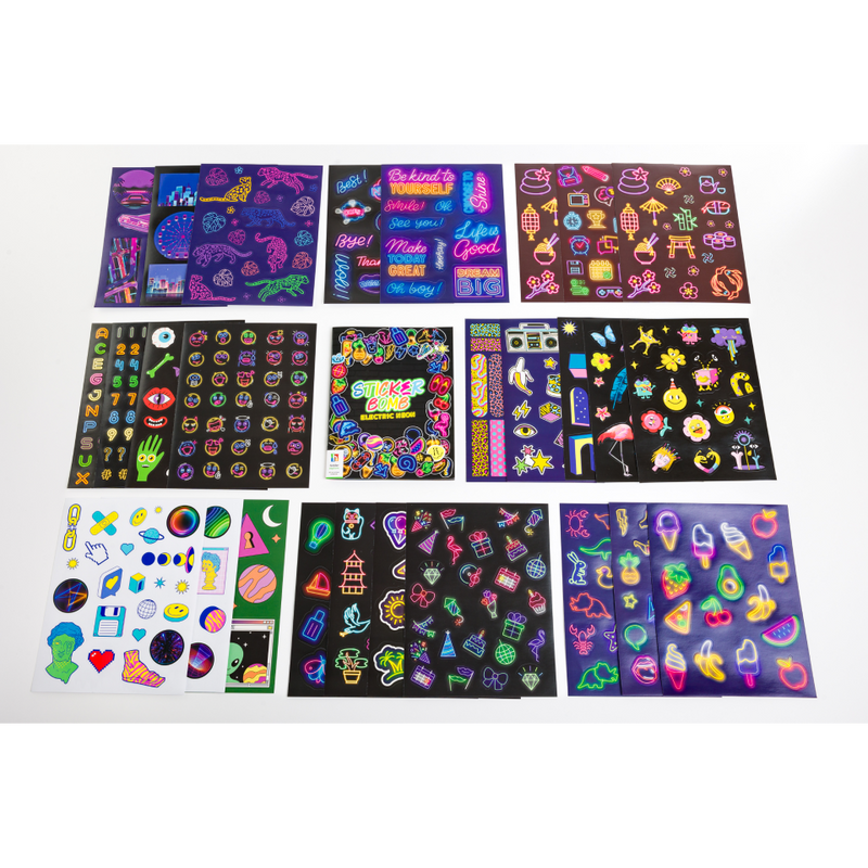 Kaleidoscope Sticker Bomb: Electric Neon
