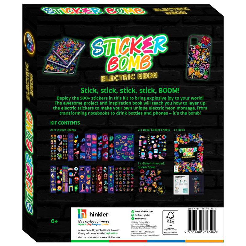 Kaleidoscope Sticker Bomb: Electric Neon