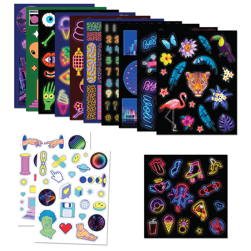 Kaleidoscope Sticker Bomb: Electric Neon