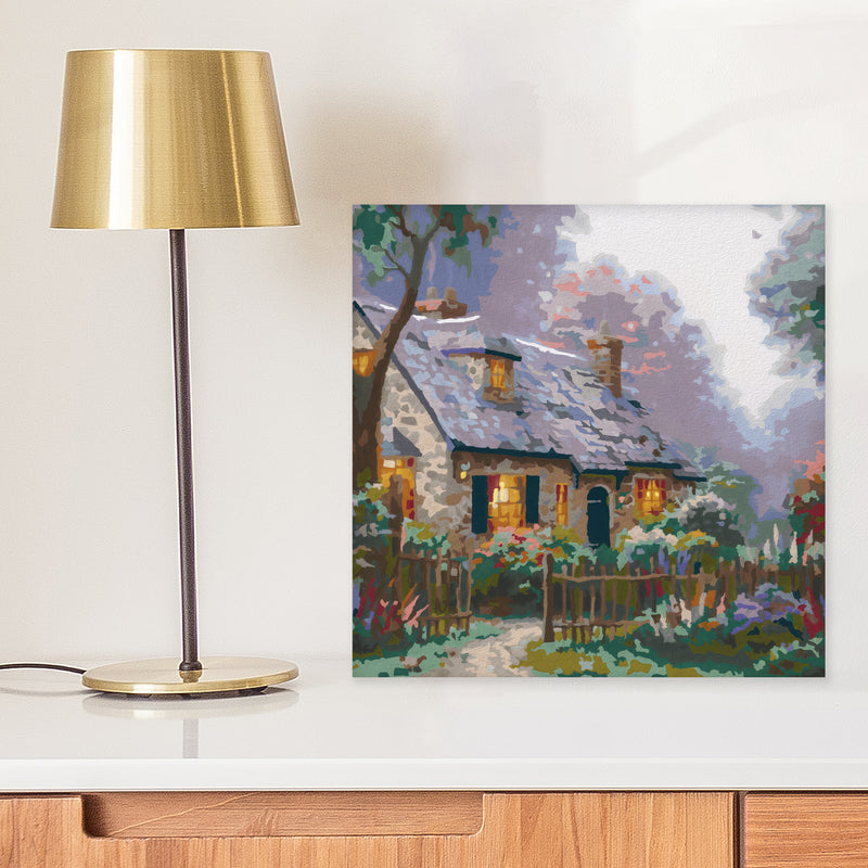 ArtMaker Painting by Numbers Kit: Foxglove Cottage from Thomas Kinkade Studios