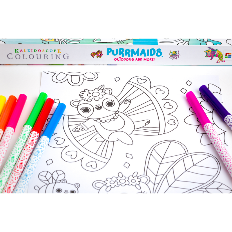 Kaleidoscope Colouring Kit: Purrmaids, Octodogs and More!