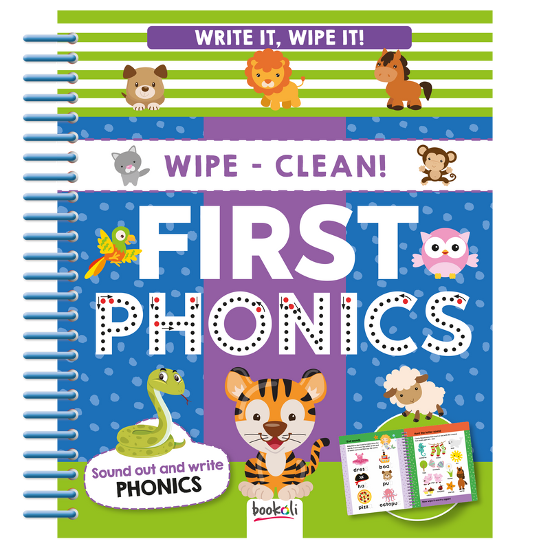 Write It, Wipe It Spiral Book: First Phonics