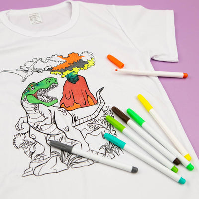Colour Your Own Dinosaur T-Shirt Boxset