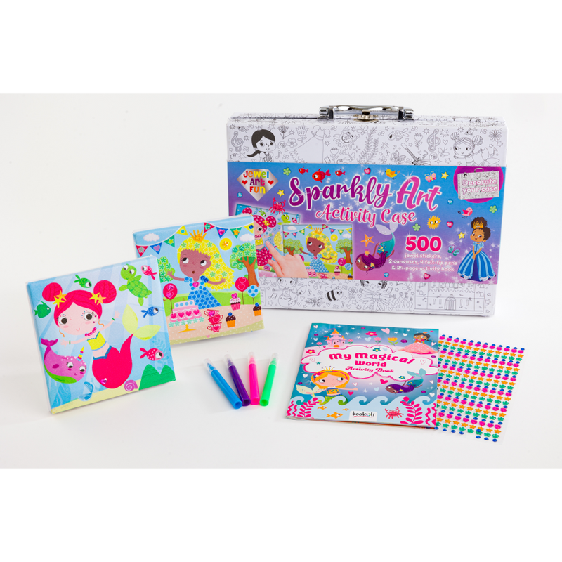 Colour-In Carry Case: Jewel Art Fun Sparkly Art Activity Case