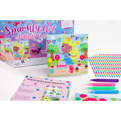 Colour-In Carry Case: Jewel Art Fun Sparkly Art Activity Case