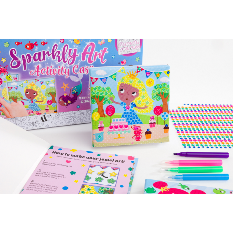 Colour-In Carry Case: Jewel Art Fun Sparkly Art Activity Case