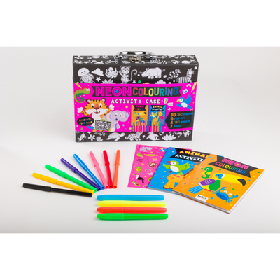 Colour-In Carry Case: Neon Colouring Activity Case